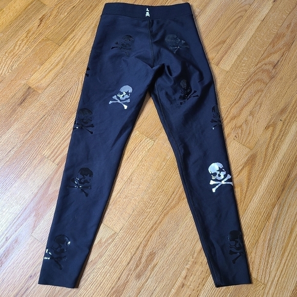 Ultracor Small Black & Silver Pop Skull High Waist Leggings - Picture 6 of 6